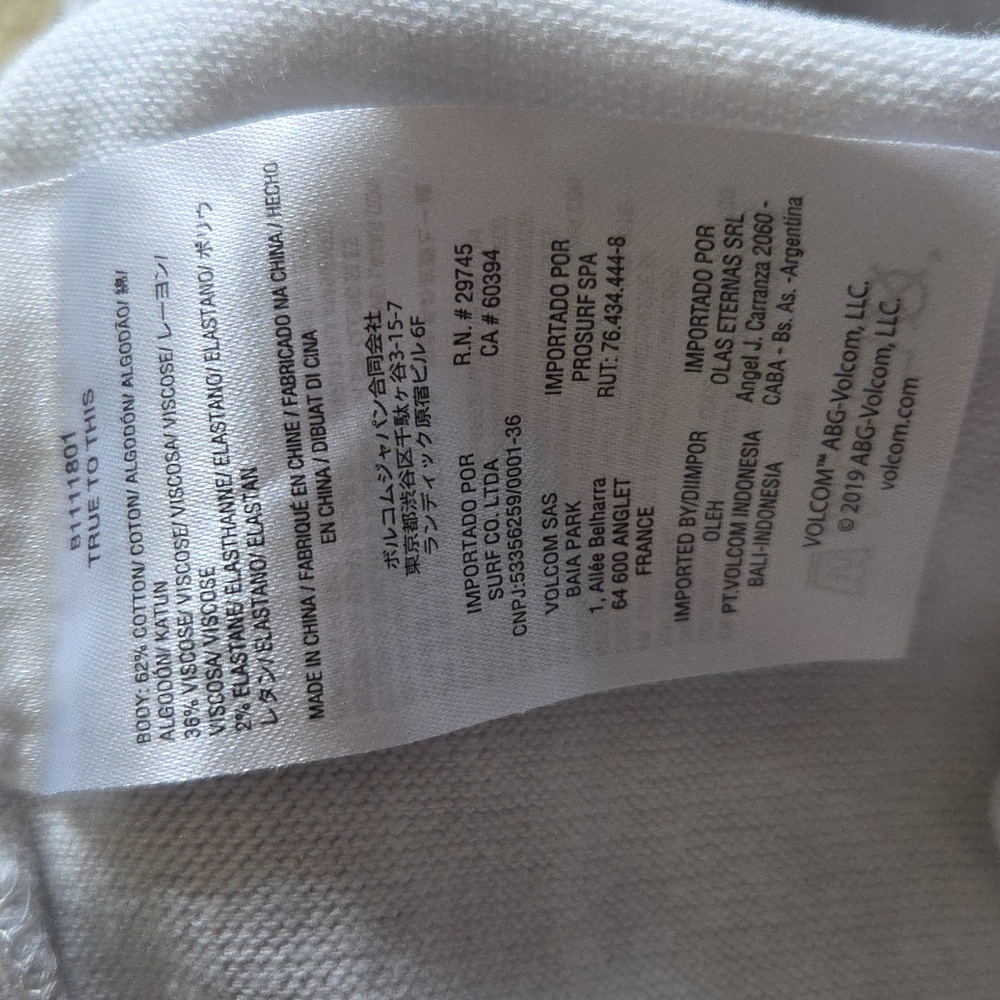 VOLCOM Lil Fleece Pants White and Grey Joggers Loungewear Sweatpants Sz XXL NWT - Picture 15 of 15